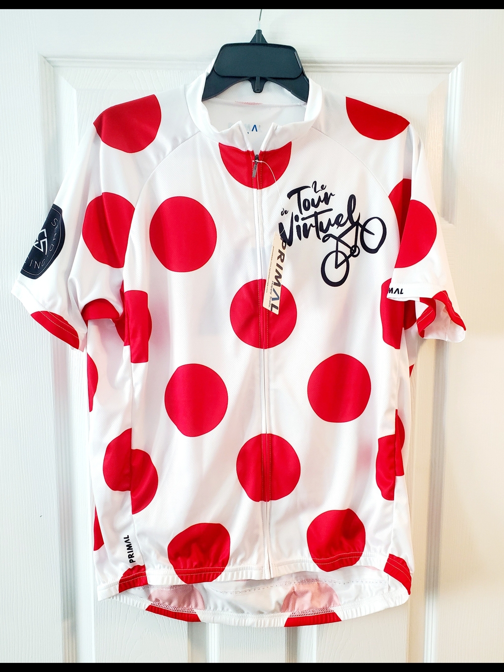 Primal Cycling Jersey Le Tour Virtuel 2020 Polka Dot NWT XL